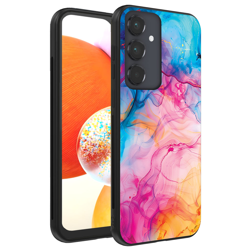 Samsung Galaxy A14 telefoonhoesje met regenboog acryl opdruk (1)