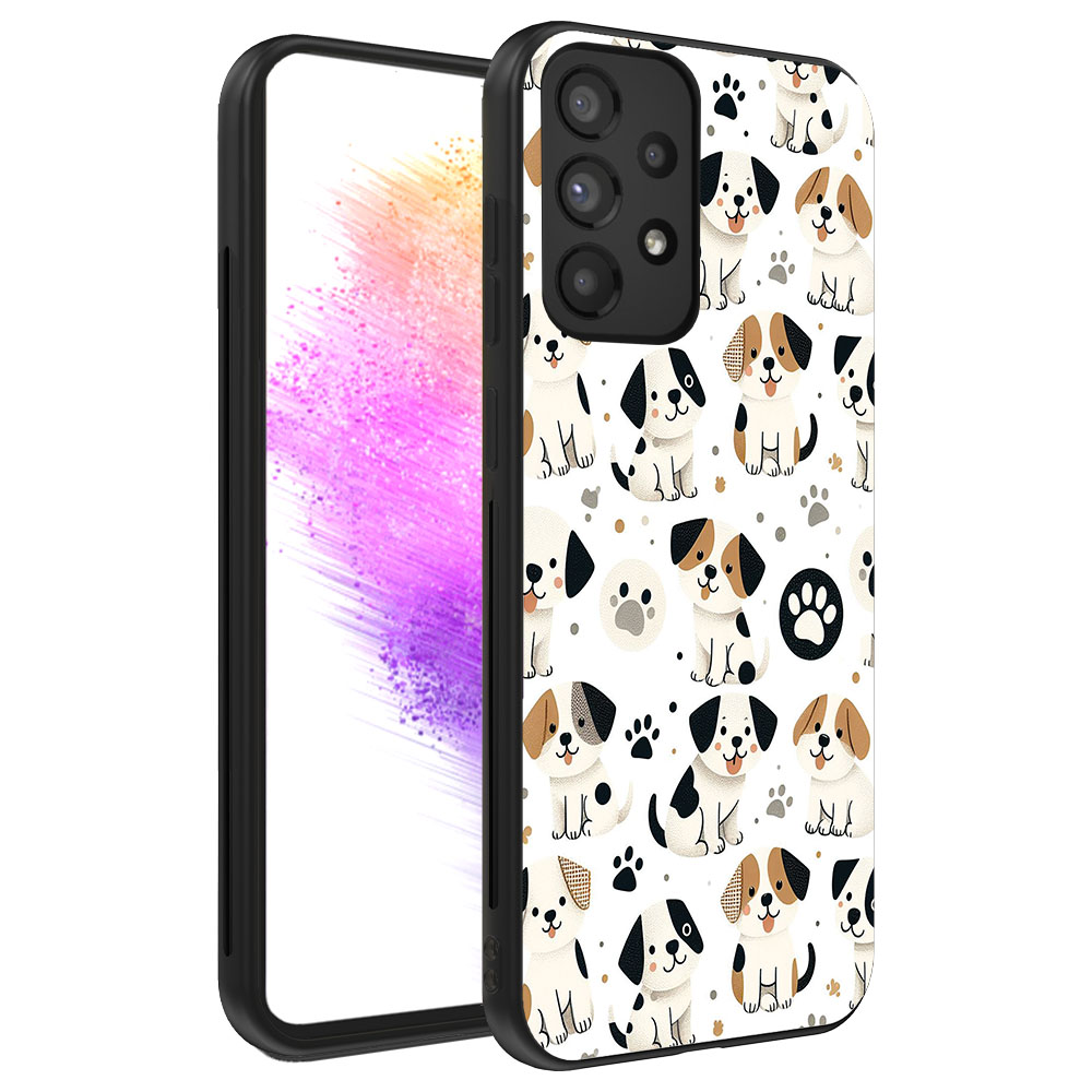 Samsung Galaxy A73 5G telefoonhoesje met honden opdruk (1)