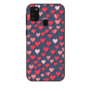 Samsung Galaxy M21 telefoonhoesje met kleine hartjes opdruk