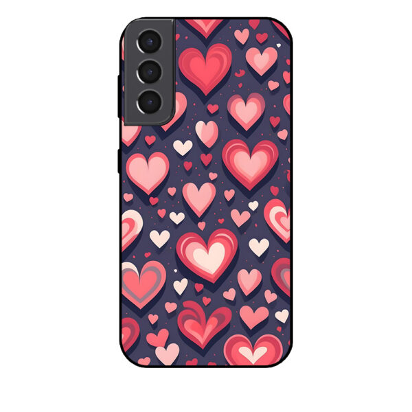 Samsung Galaxy S21+ telefoonhoesje met hartjes opdruk