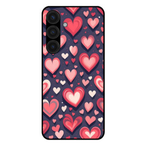 Samsung Galaxy S24 Plus telefoonhoesje met hartjes opdruk