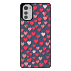 Motorola Moto E32 - E32s telefoonhoesje met kleine hartjes opdruk