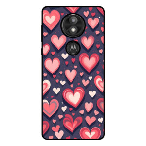 Motorola Moto E5 Plus telefoonhoesje met hartjes opdruk