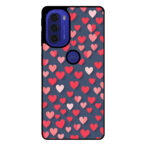 Motorola Moto G51 telefoonhoesje met kleine hartjes opdruk
