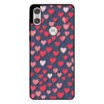Motorola One P30 Play telefoonhoesje met kleine hartjes opdruk