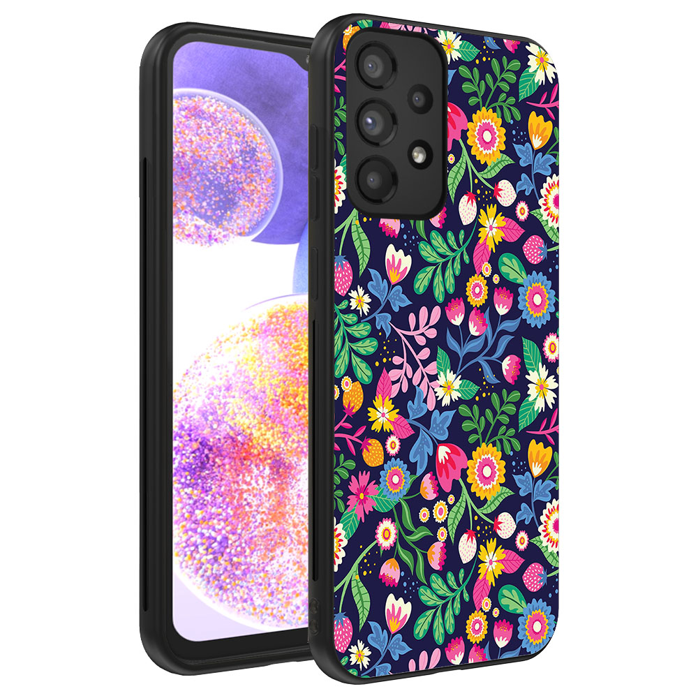 Samsung Galaxy A23 telefoonhoesje met bloemen opdruk (1)