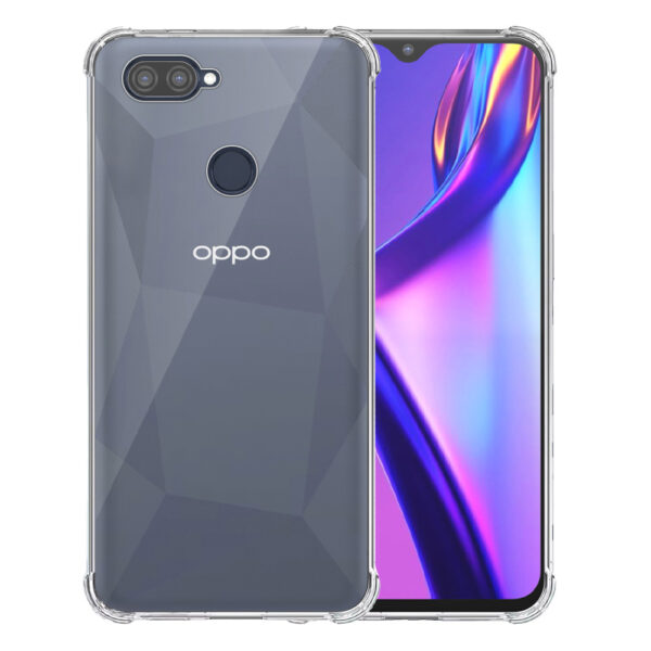 Oppo A11K A12 A5s A7 transparant hoesje met stootrand