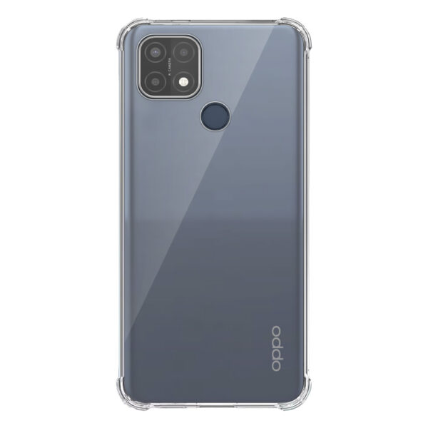 Oppo A15 A15s A35 transparant hoesje met stootrand 1