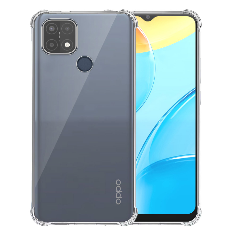 Oppo A15 A15s A35 transparant hoesje met stootrand