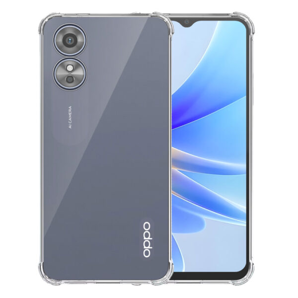 Oppo A17 A17K transparant hoesje met stootrand