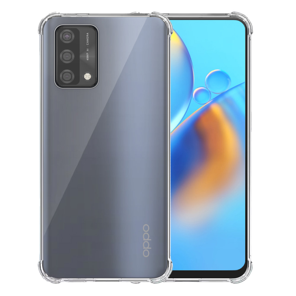 Oppo A74 4G A95 4G F19 F19s transparant hoesje met stootrand