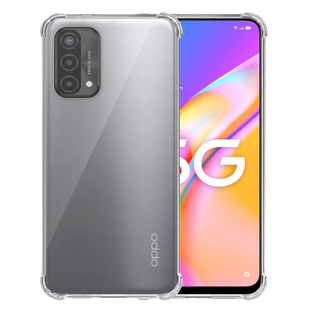 Oppo A93 5G transparant hoesje met stootrand