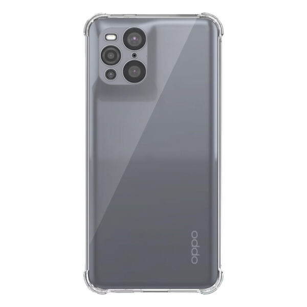 Oppo Find X3 X3 Pro transparant hoesje met stootrand 1