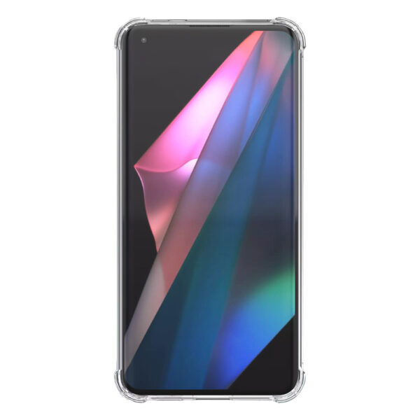 Oppo Find X3 X3 Pro transparant hoesje met stootrand 2