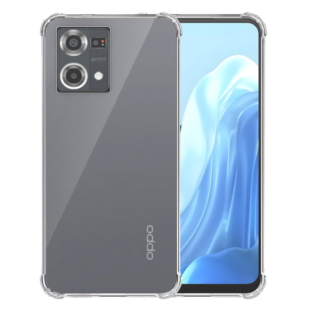 Oppo Reno 7 4G Reno 8 4G F21 Pro 4G transparant hoesje met stootrand