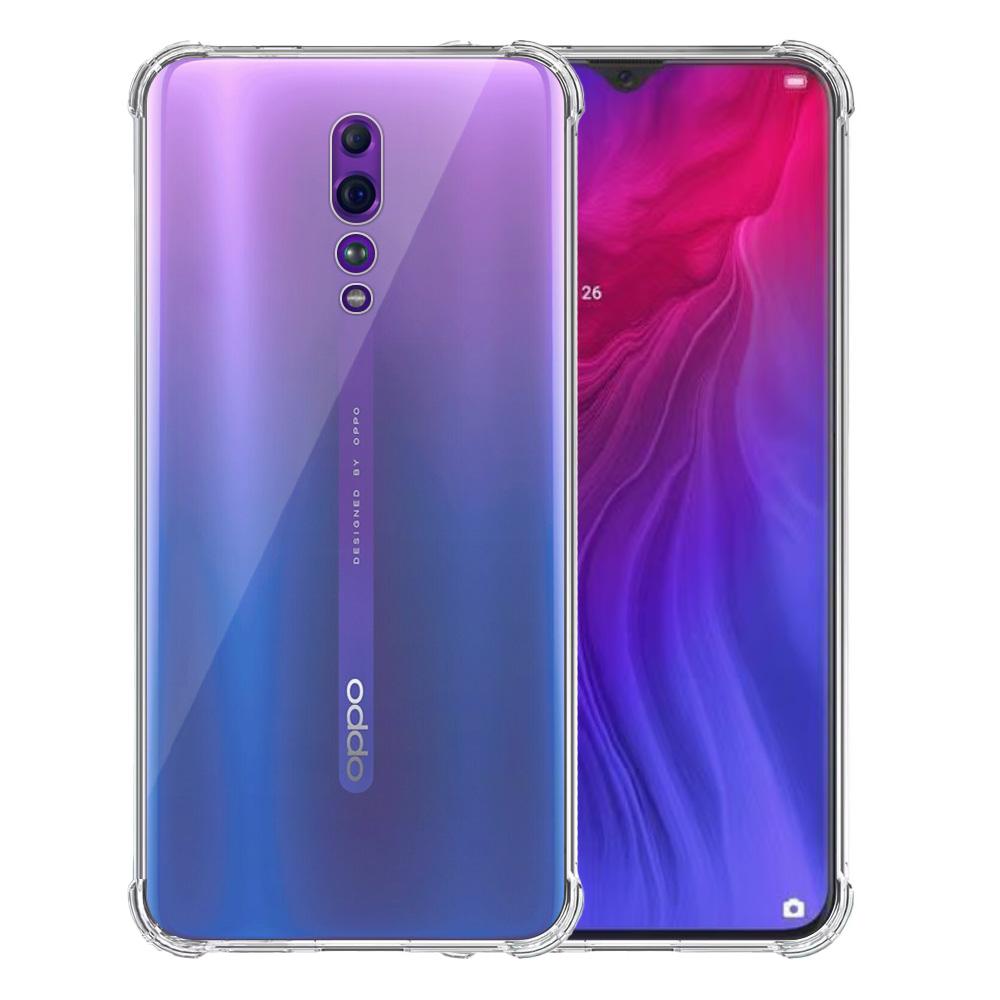 Oppo Reno Z transparant hoesje met stootrand