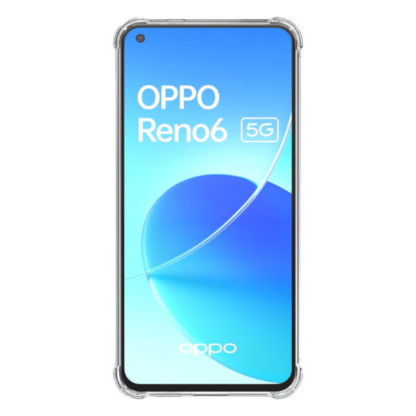 Oppo Reno6 5G transparant hoesje met stootrand 2