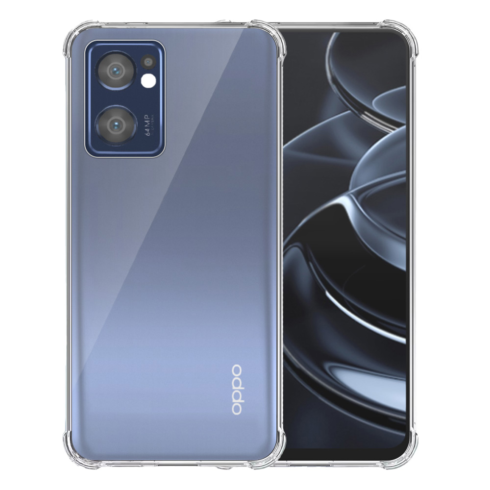 Oppo Reno7 5G transparant hoesje met stootrand