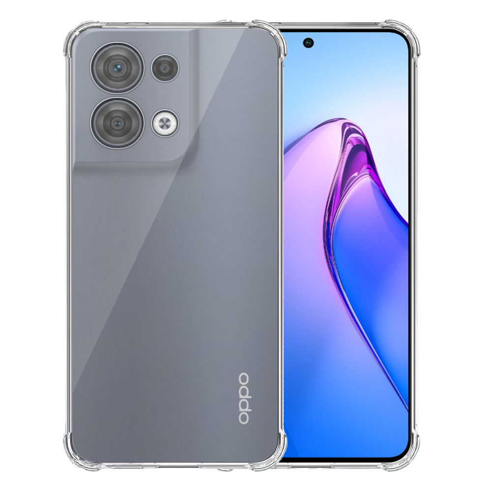 Oppo Reno8 5G transparant hoesje met stootrand