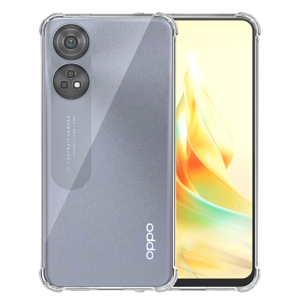 Oppo Reno8T 4G transparant hoesje met stootrand