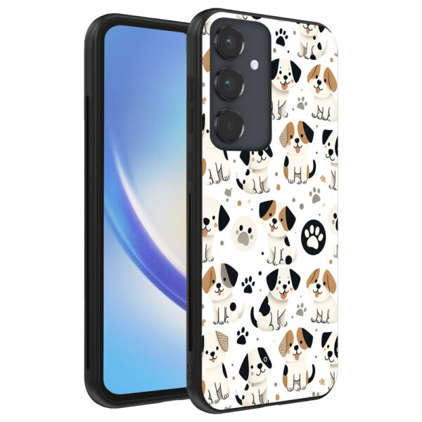 Samsung Galaxy A34 5G telefoonhoesje met honden opdruk (1)