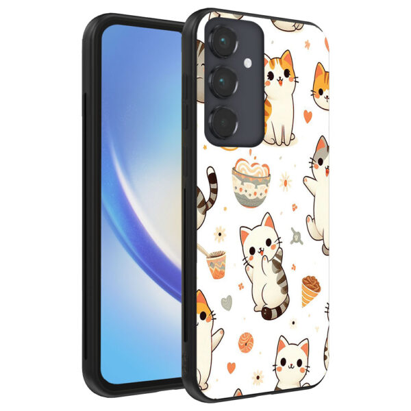 Samsung Galaxy A34 5G telefoonhoesje met katten opdruk (1)