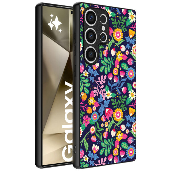 Samsung Galaxy S24 Ultra telefoonhoesje met bloemen opdruk (1)