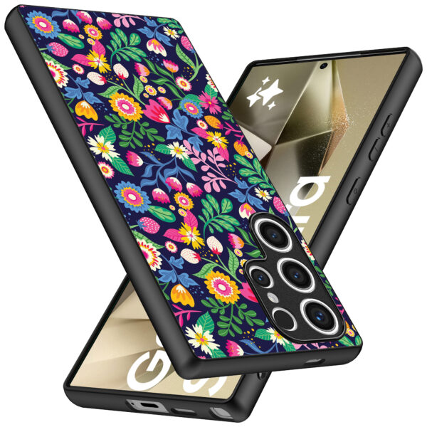 Samsung Galaxy S24 Ultra telefoonhoesje met bloemen opdruk (2)