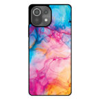 Telefoonhoesje Xiaomi 11 Lite met regenboog arcyl marmer opdruk