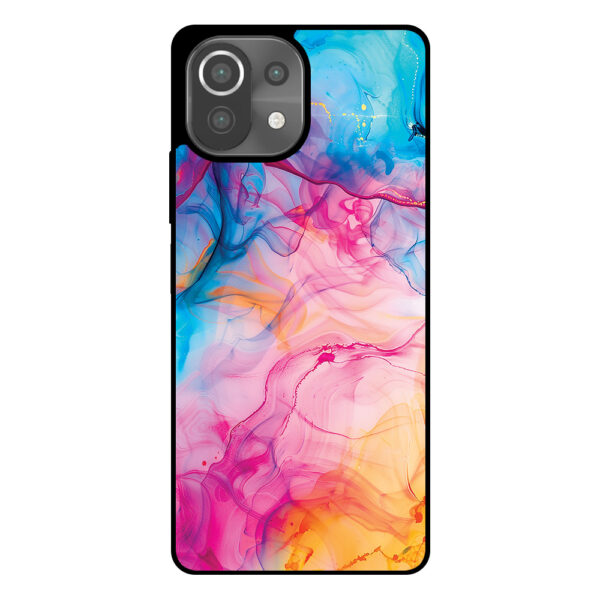 Telefoonhoesje Xiaomi 11 Lite met regenboog arcyl marmer opdruk