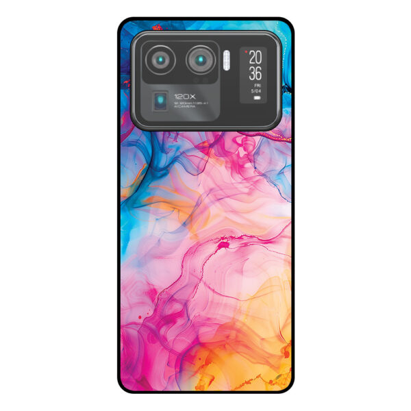 Telefoonhoesje Xiaomi Mi 11 Ultra regenboog acryl marmer opdruk