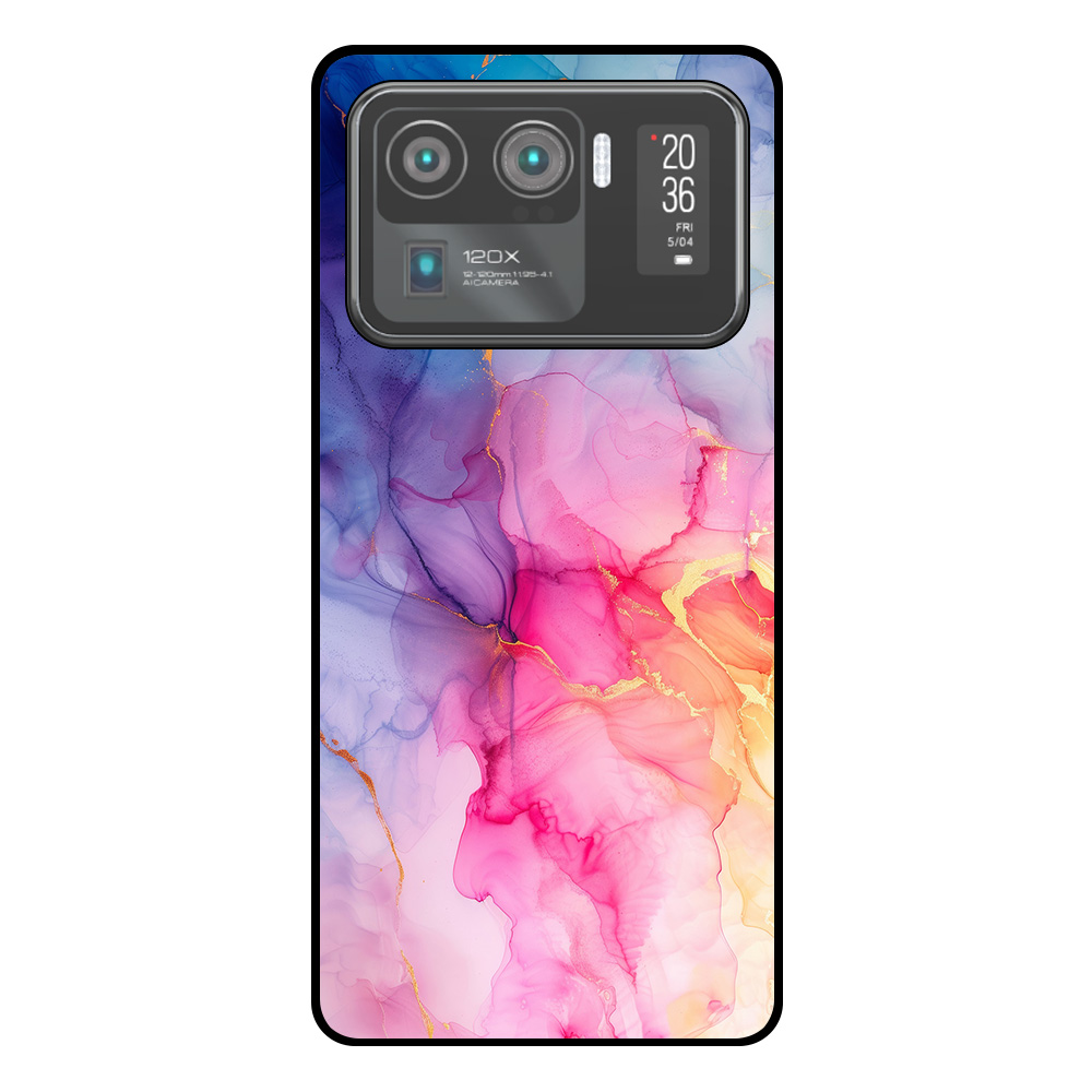 Telefoonhoesje Xiaomi Mi 11 Ultra regenboog marmer opdruk
