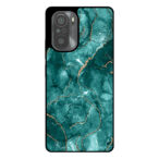 Telefoonhoesje Xiaomi Mi 11i groen marmer opdruk