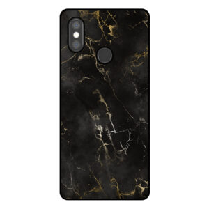Telefoonhoesje Xiaomi Mi 8 zwart marmer opdruk