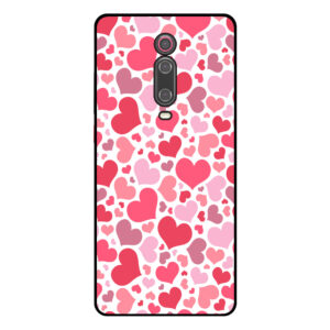 Telefoonhoesje Xiaomi Mi 9T hartjes opdruk transparant