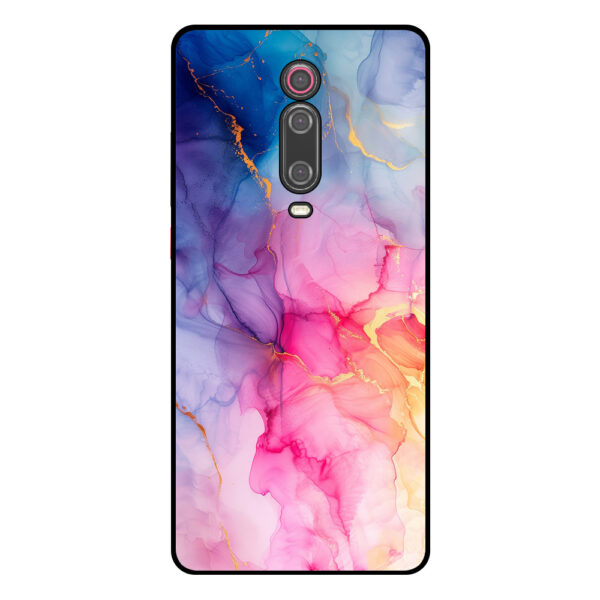 Telefoonhoesje Xiaomi Mi 9T regenboog marmer opdruk