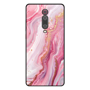 Telefoonhoesje Xiaomi Mi 9T roze marmer opdruk