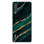 Telefoonhoesje Xiaomi Mi A3 groen goud marmer opdruk
