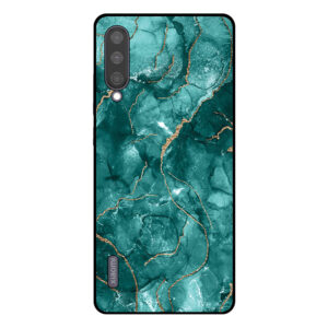 Telefoonhoesje Xiaomi Mi A3 groen marmer opdruk
