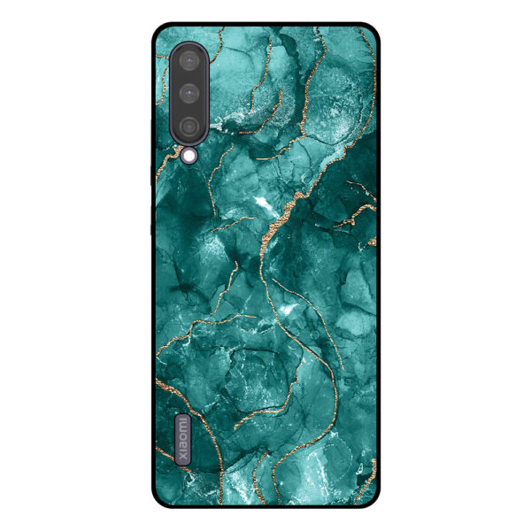 Telefoonhoesje Xiaomi Mi A3 groen marmer opdruk