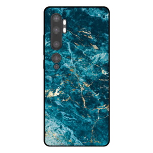 Telefoonhoesje Xiaomi Mi Note 10 - 10 Pro blauw marmer opdruk