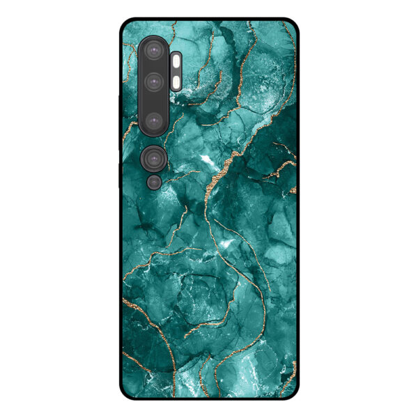 Telefoonhoesje Xiaomi Mi Note 10 - 10 Pro groen marmer opdruk