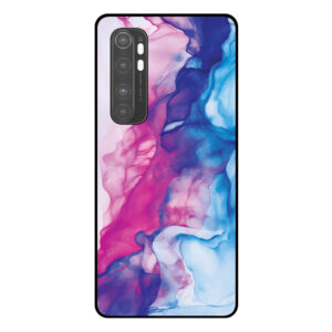 Telefoonhoesje Xiaomi Mi Note 10 Lite roze blauw marmer opdruk
