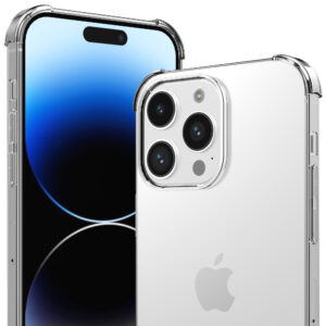 iPhone 14 Pro Max siliconen telefoonhoesje met stootrand transparant (2)