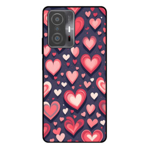 telefoonhoesje Xiaomi 11T-11T Pro hartjes opdruk groot