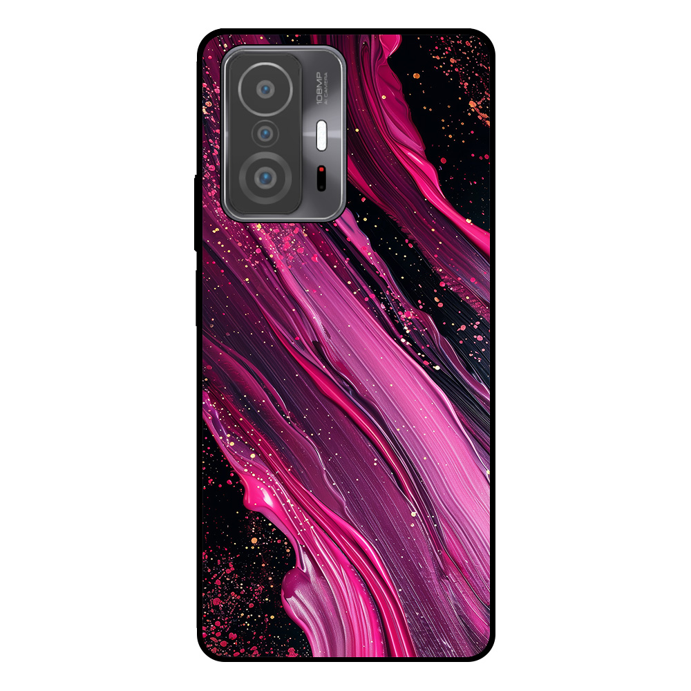 telefoonhoesje Xiaomi 11T-11T Pro paars roze marmer opdruk