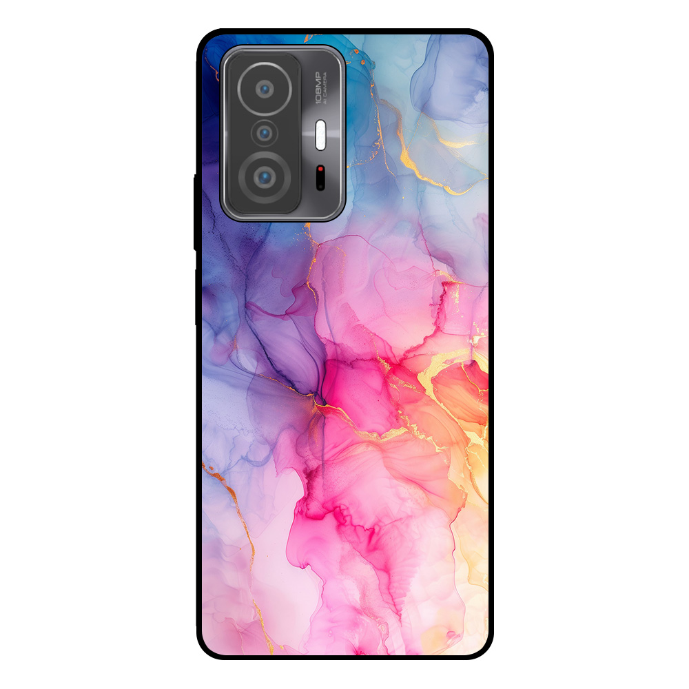 telefoonhoesje Xiaomi 11T-11T Pro regenboog marmer opdruk