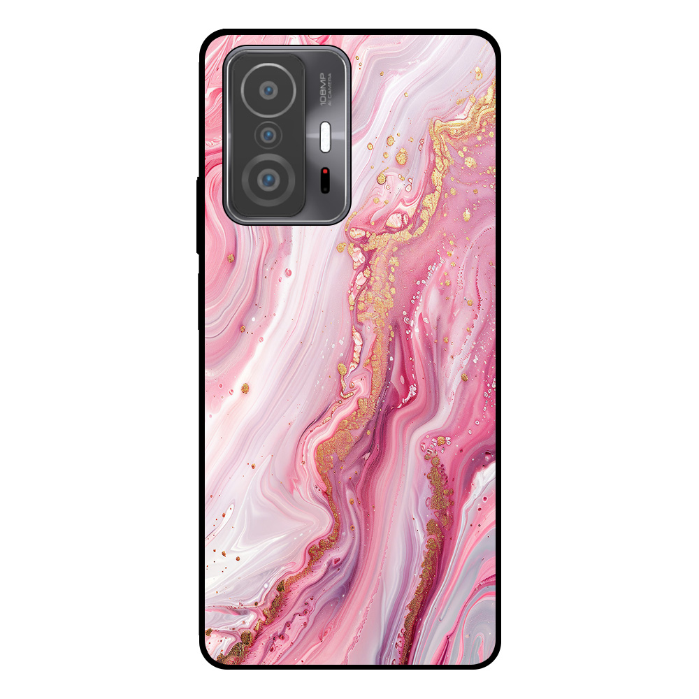 telefoonhoesje Xiaomi 11T-11T Pro roze marmer opdruk