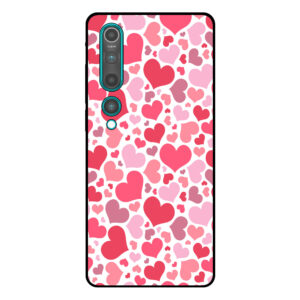 telefoonhoesje Xiaomi Mi 10-10 Pro hartjes opdruk transparanttelefoonhoesje Xiaomi Mi 10-10 Pro hartjes opdruk transparant