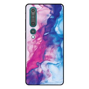 telefoonhoesje Xiaomi Mi 10 - 10 Pro roze blauw marmer opdruk